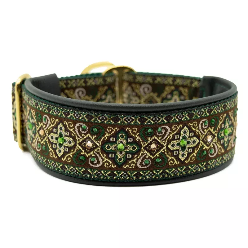 1.5" Forest Green Croix Luxe Limited Slip Collar