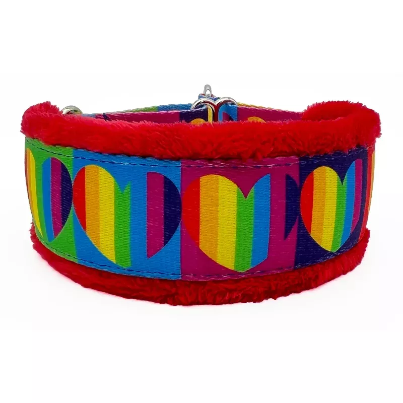 1.5" Rainbow Hearts Everyday Limited Slip Collar