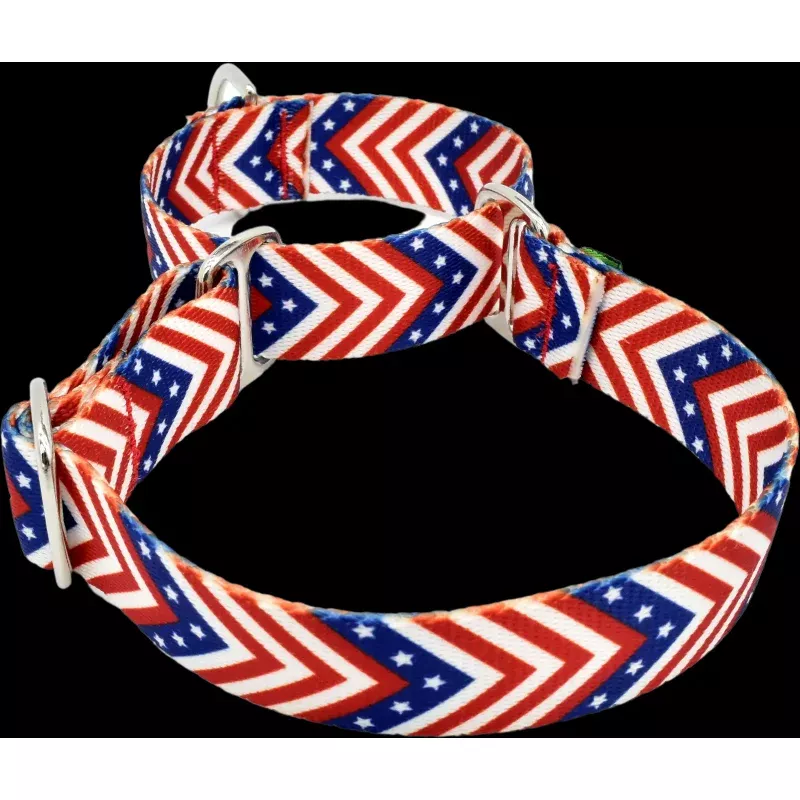 1" Simplicity Americana Martingale Collar - multiple patterns & sizes