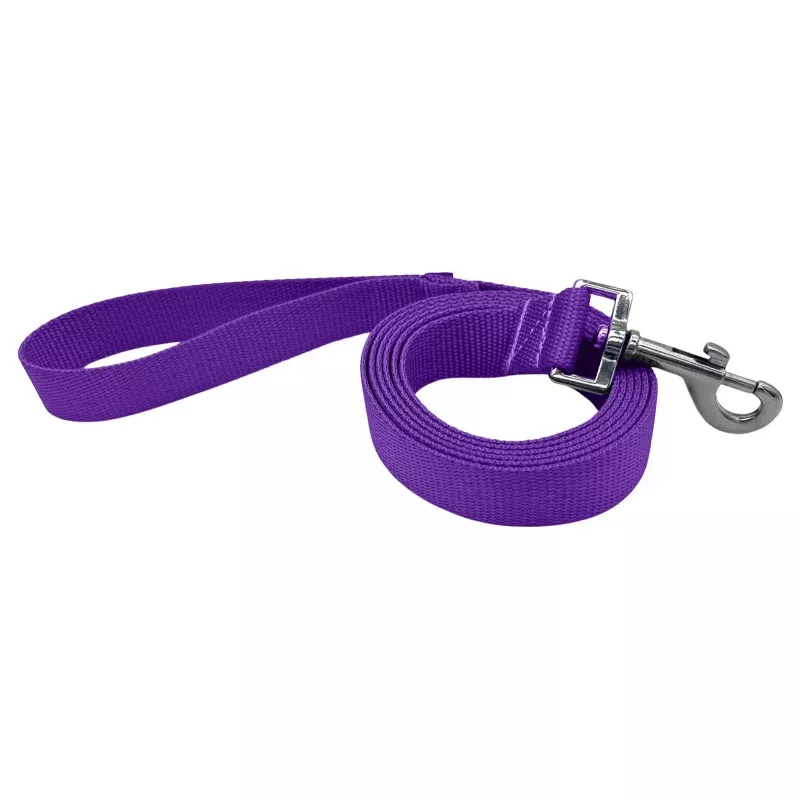 1" Solid Color Snap Leash Black