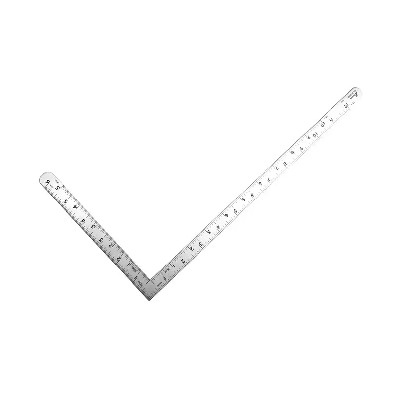 12″ x 6″ Shinwa Stainless Steel Squares Imperial Graduations in 1/16ths and 1/32nds