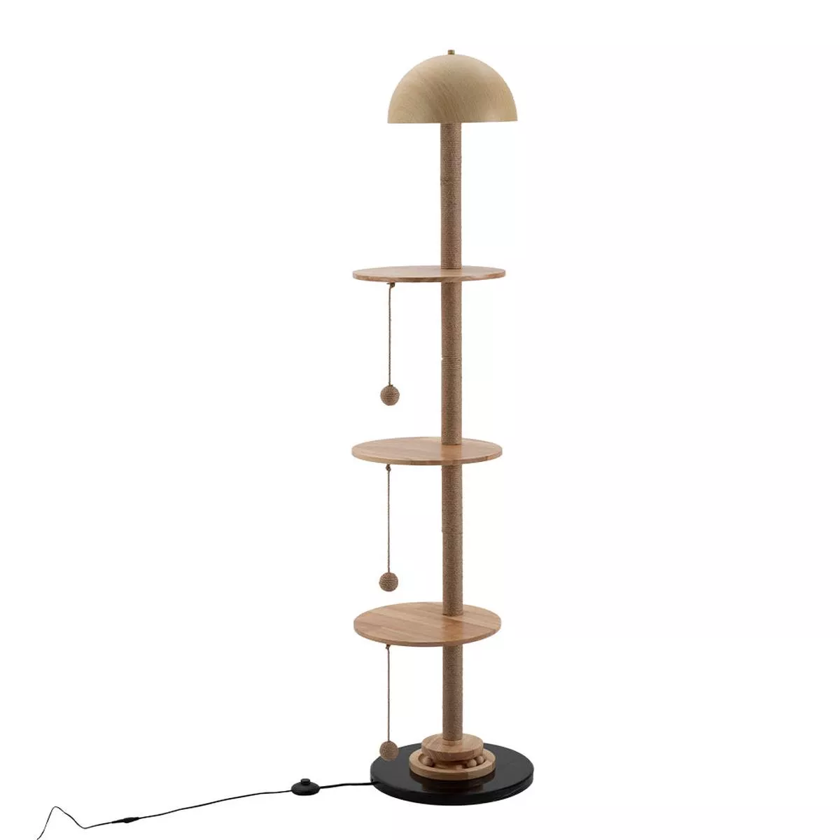 2-in-1 Cat Climbing Frame Floor Lamp, FI1189
