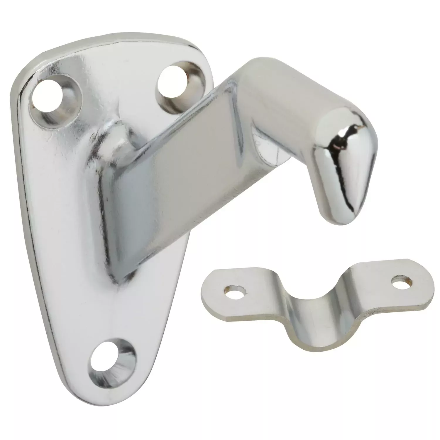 2-pc. Handrail Bracket, Satin Chrome