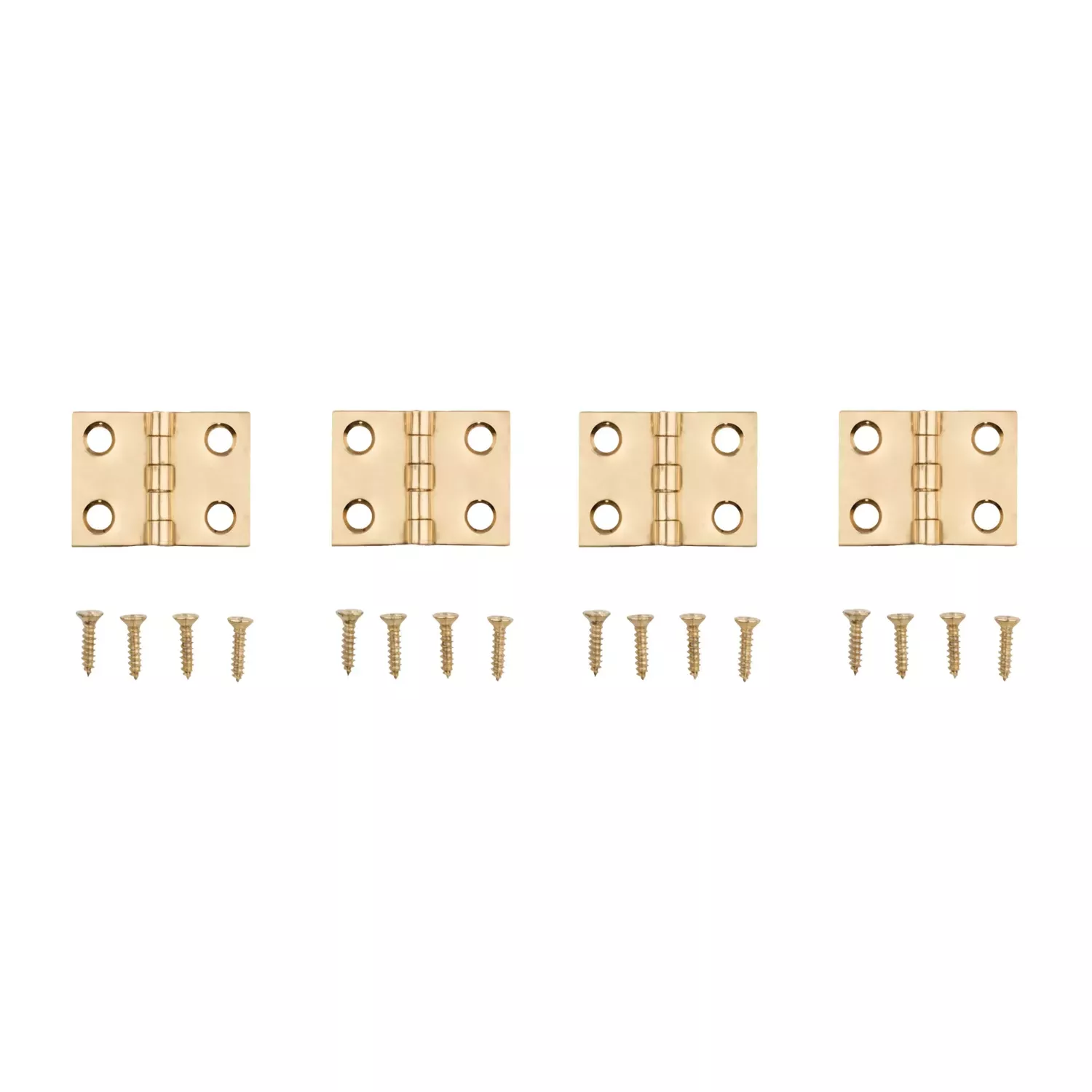 3/4 In. L Solid Brass Broad Hinge 4 Pk