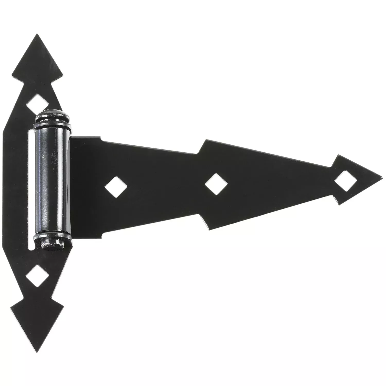 7 In. L Black Ornamental T Hinge 2 Pk