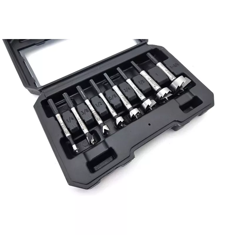 8 Piece Forstner Drill Bit Set Hex Shanks