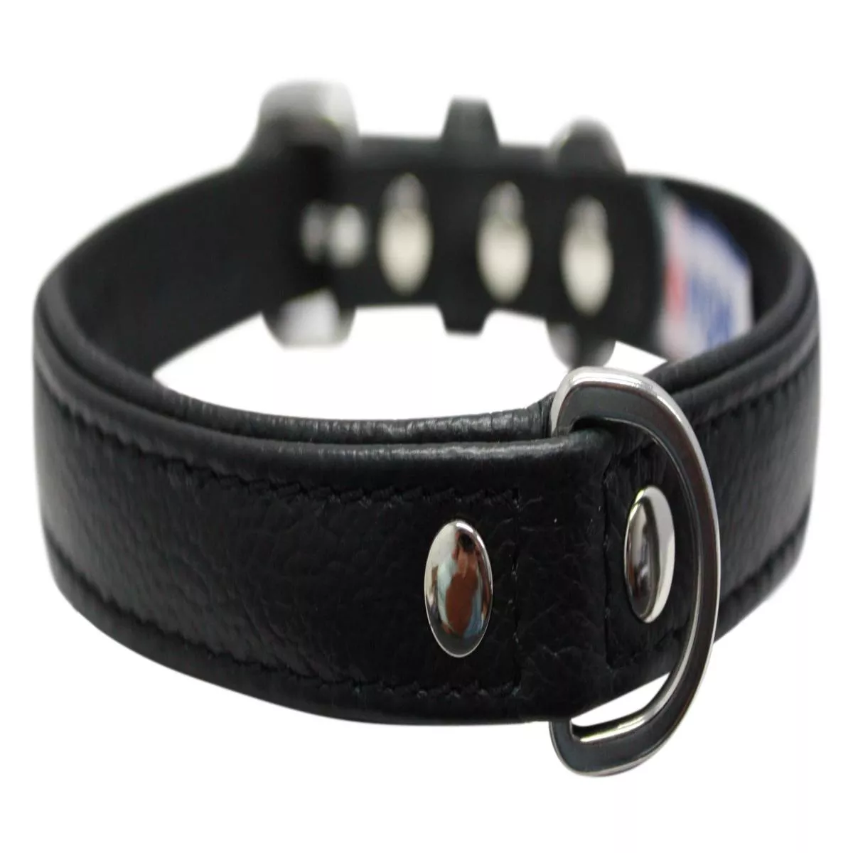 Angel Alpine Plain Dog Collar, Midnight Black