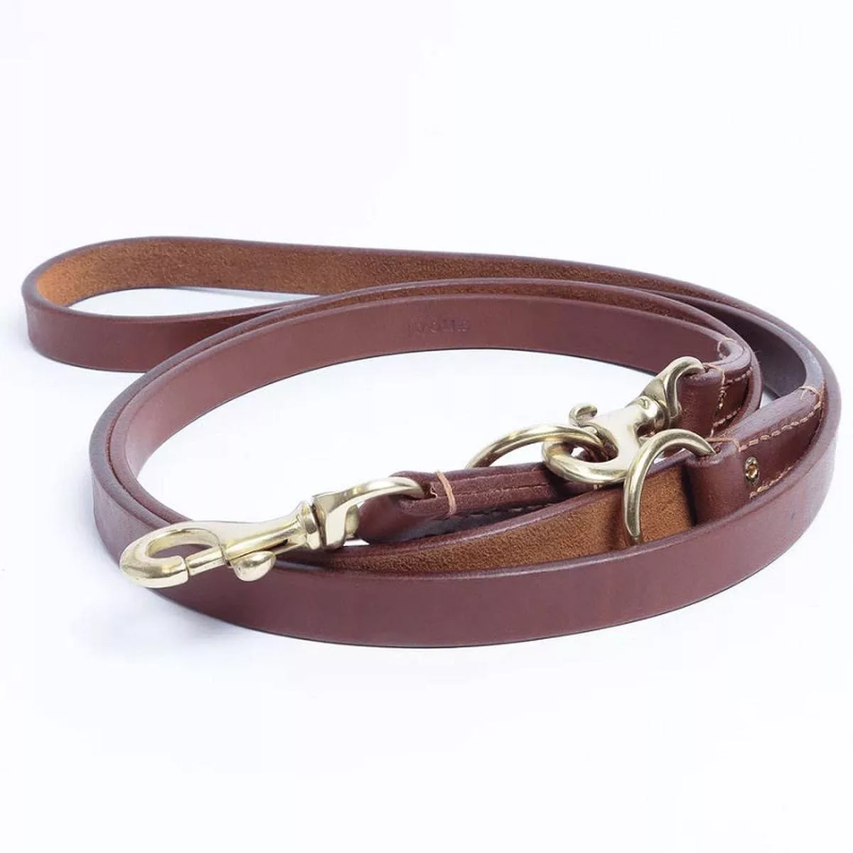 Angel Leather Multi-Function Dog Leash, Brown, 84-in x 0.75-in