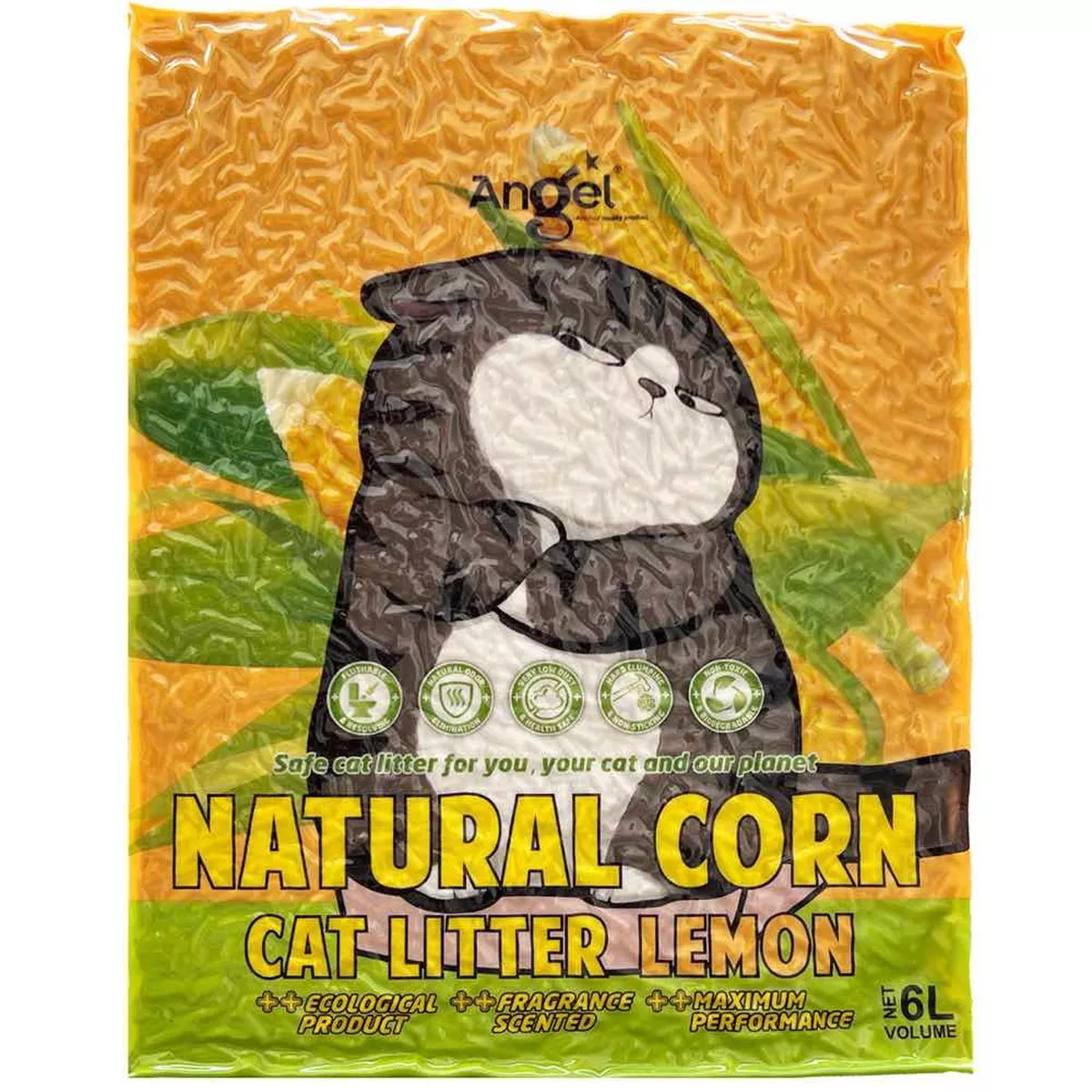 Angel Natural Corn Lemon Cat Litter 6L