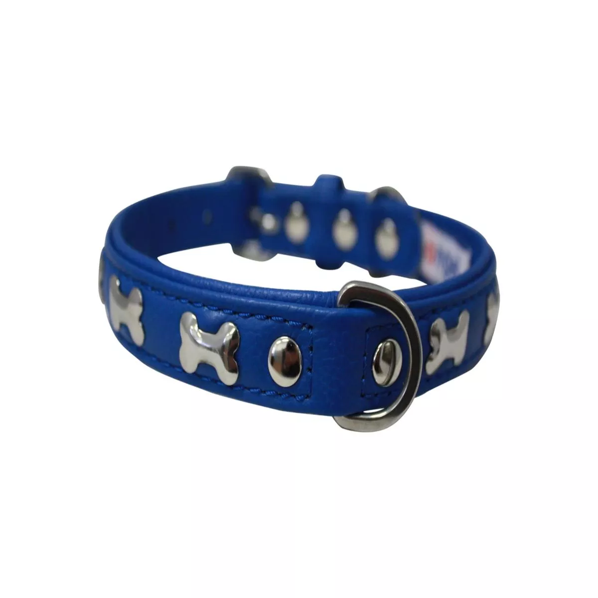 Angel Rotterdam Bones Dog Collar, Cobalt Blue