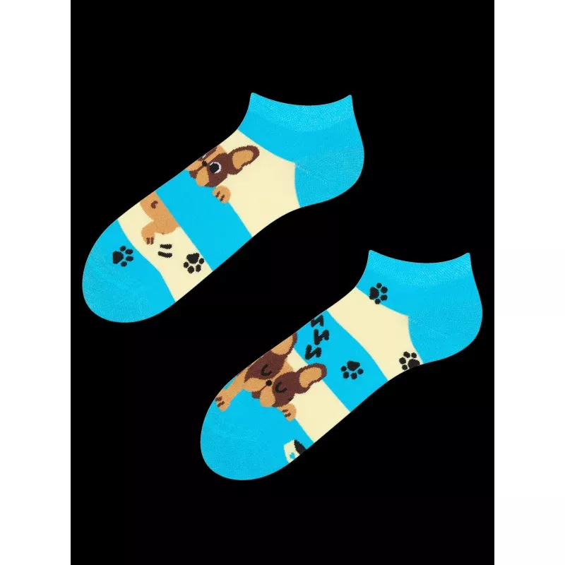 Ankle Socks Dogs & Stripes