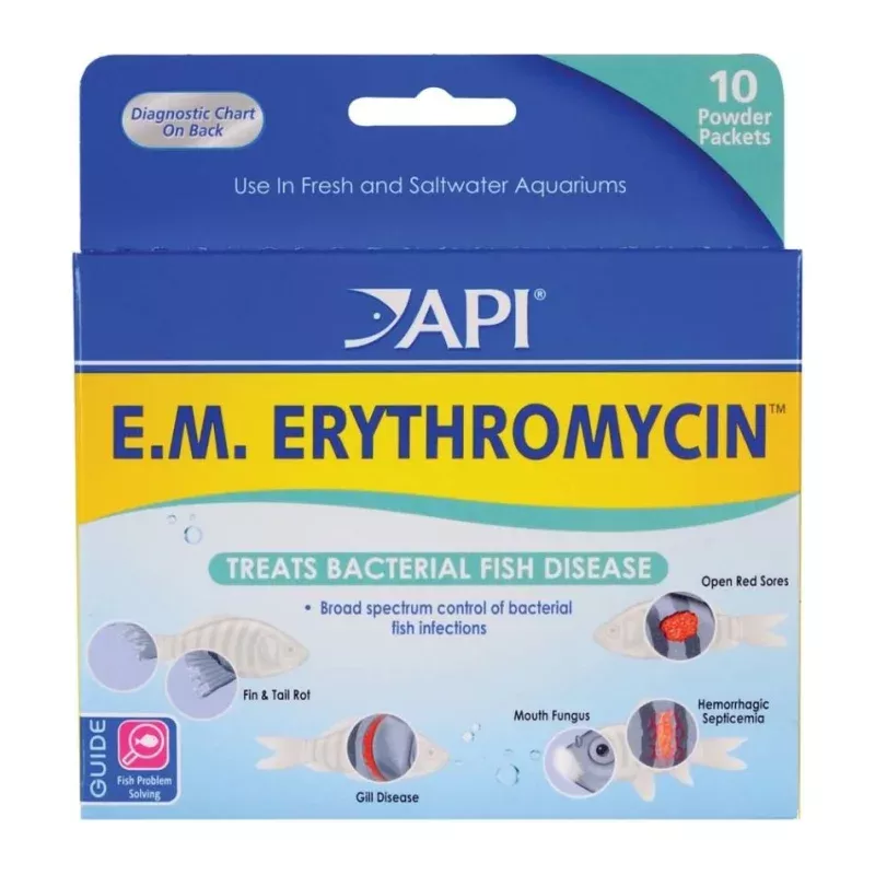 API E.M. Erythromycin Freshwater Fish Powder Medication