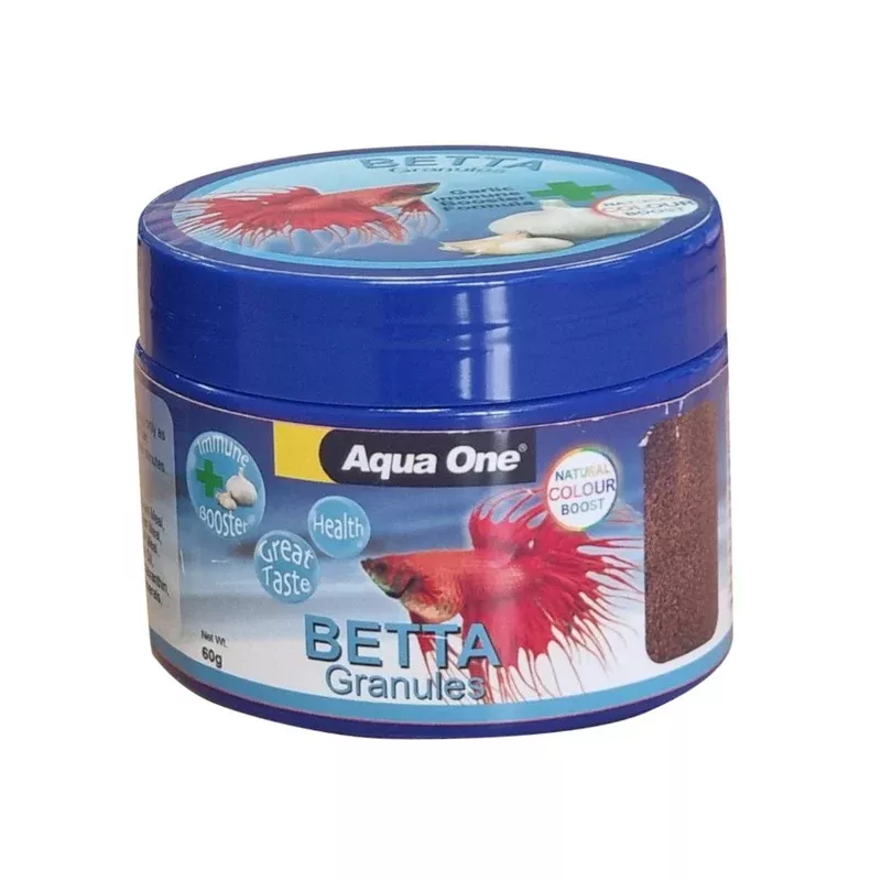 Aqua One Betta Colour Boost Granules with Garlic 60g