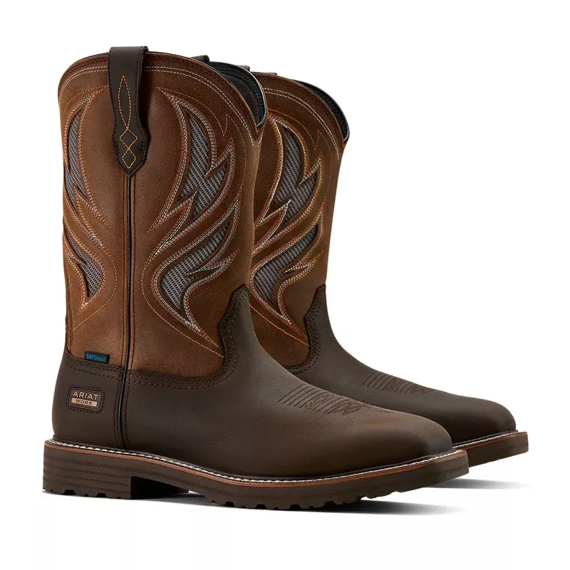Ariat Men's Activator VentTek Waterproof Work Boot Dark Brown