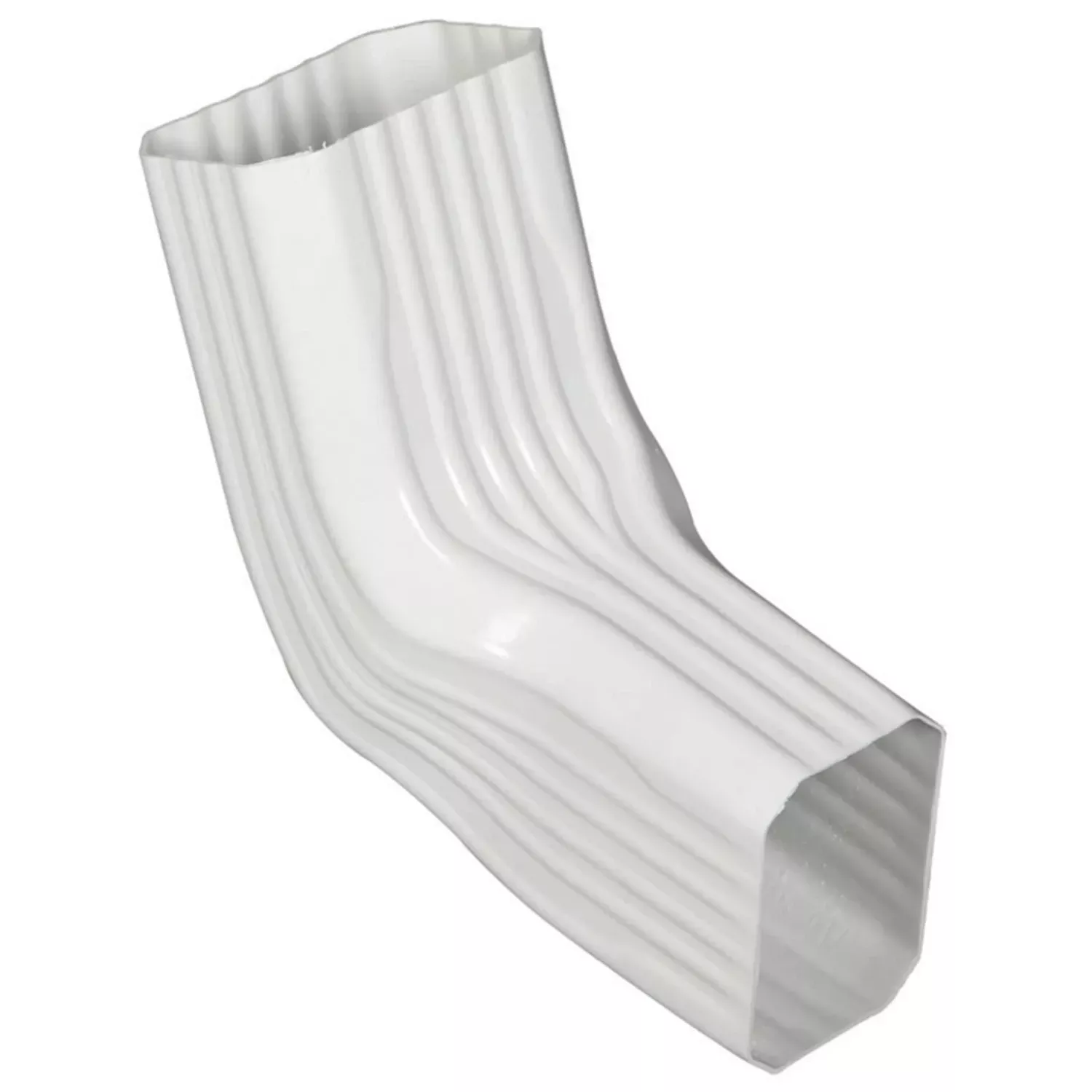 A-b Transition Gutter Elbow, Pvc, White, 2 X 3-in.
