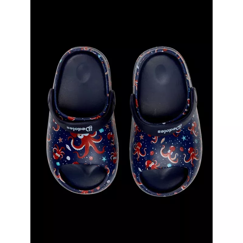 Baby Chunky Clogs Red Octopus
