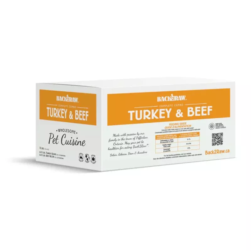 Back2Raw Complete Turkey & Beef Blend 12lbs