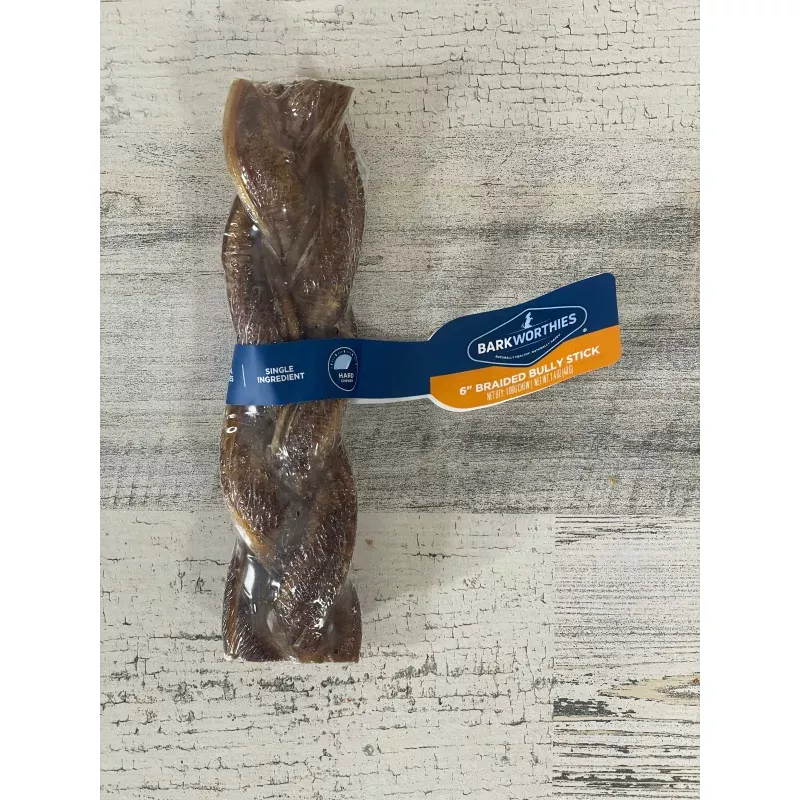 Barkworthies 12" Braided Bully Stick