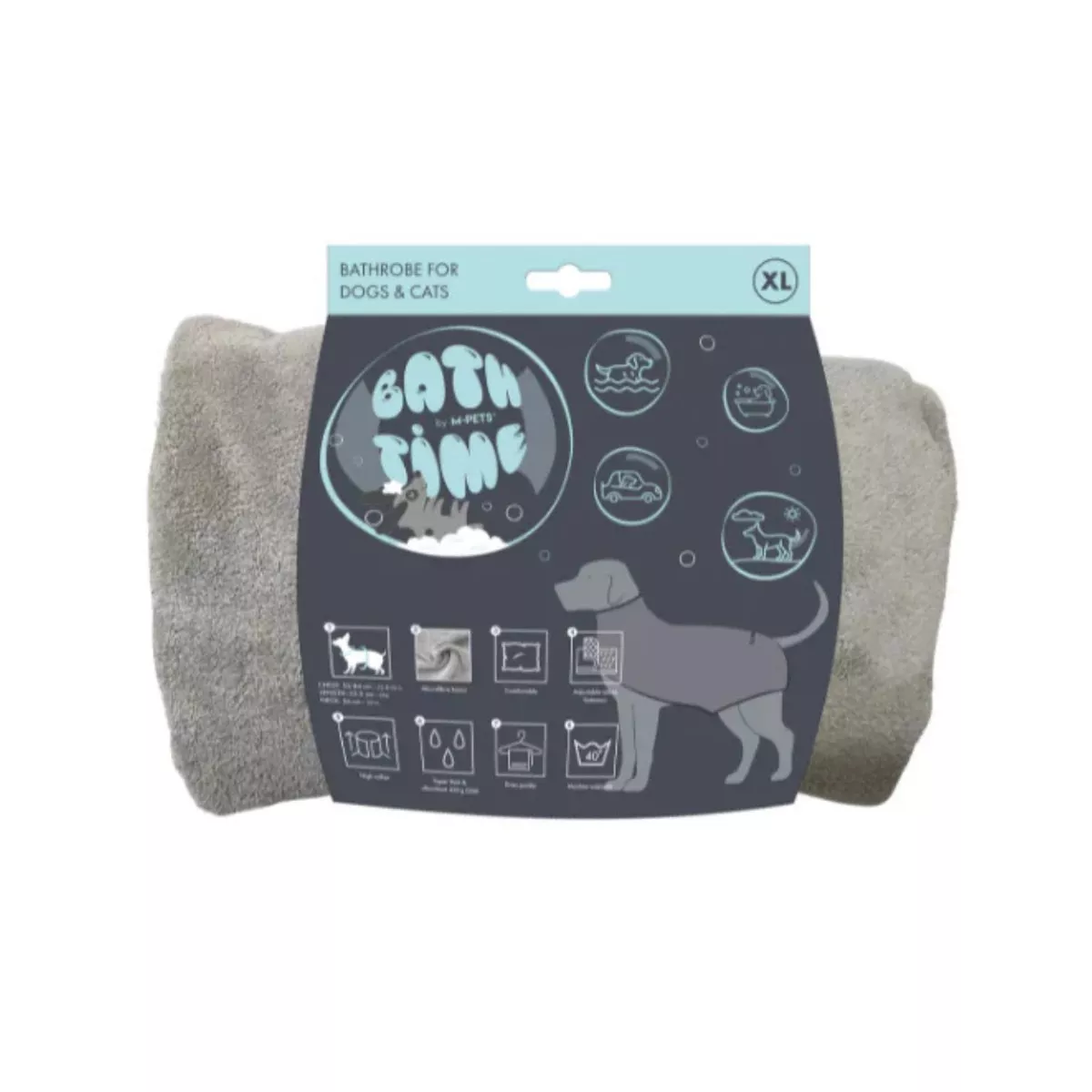 BATH TIME Dog Bathrobe XL