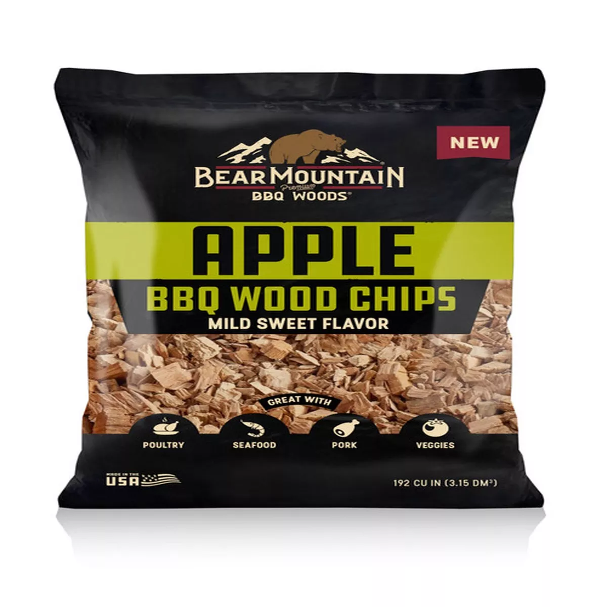 Bear Mountain Apple BBQ Wood Chips 192 Cu. In.