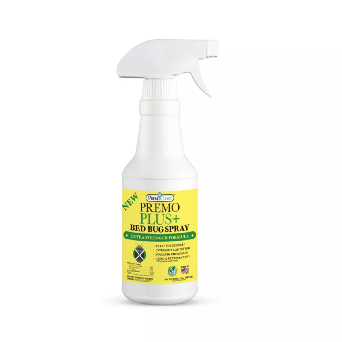 Bed Bug Plus Spray | Natural & Non-Toxic Bed Bug Killer | Premo Guard