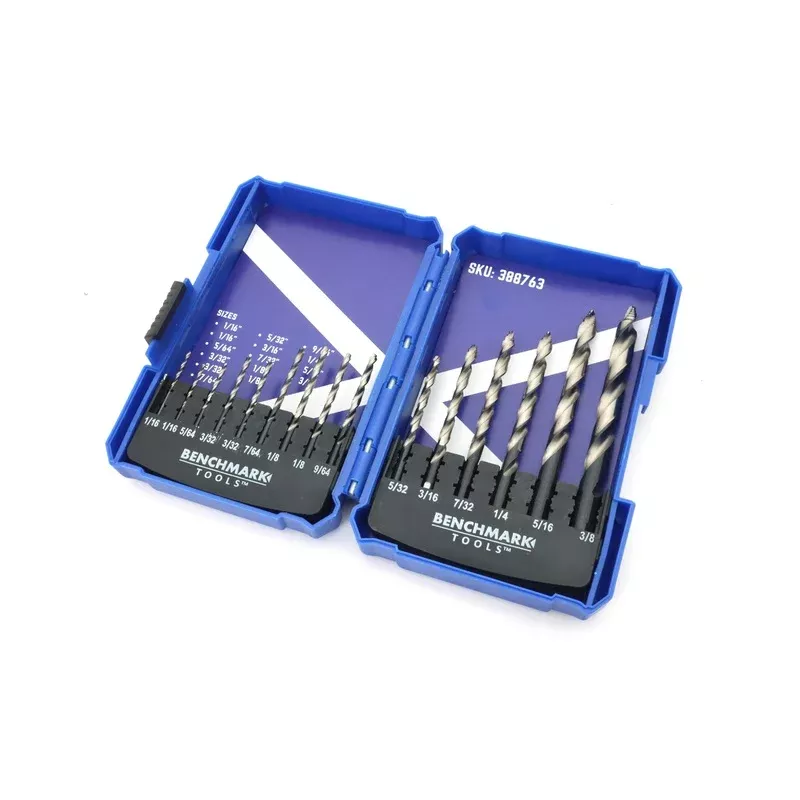 Benchmark ToolsSharkstep M2 HSS 118 Twist Drill Bits – 15 Piece Set