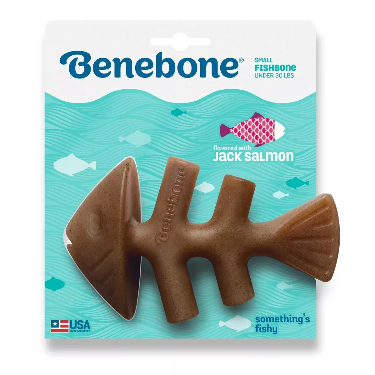 Benebone Fishbone Jack Salmon Flavor Dog Toy