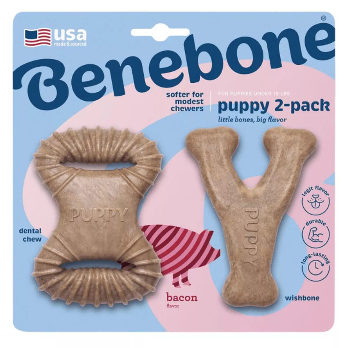 Benebone Puppy 2-Pack Chew Toy