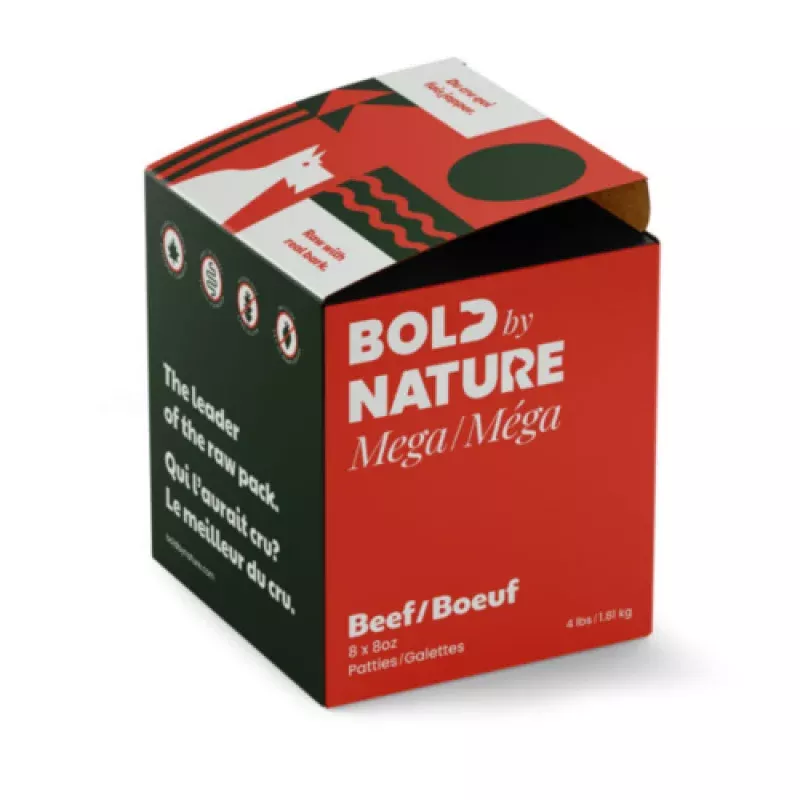 Bold by Nature Dog Mega Beef Patties 4lb
