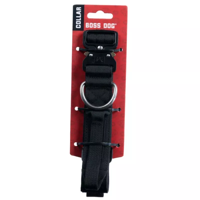 Boss Dog Tactical Adjustable Dog Collar Black