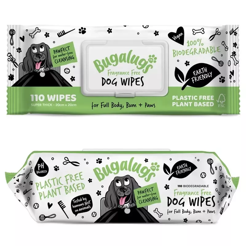 Bugalugs Biodegradable Wipes 110 pk
