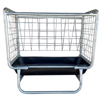BUNK FEEDER WITH HAY RACK, RGC 5′ GALVANIZED FRAME WITH POLY LINER