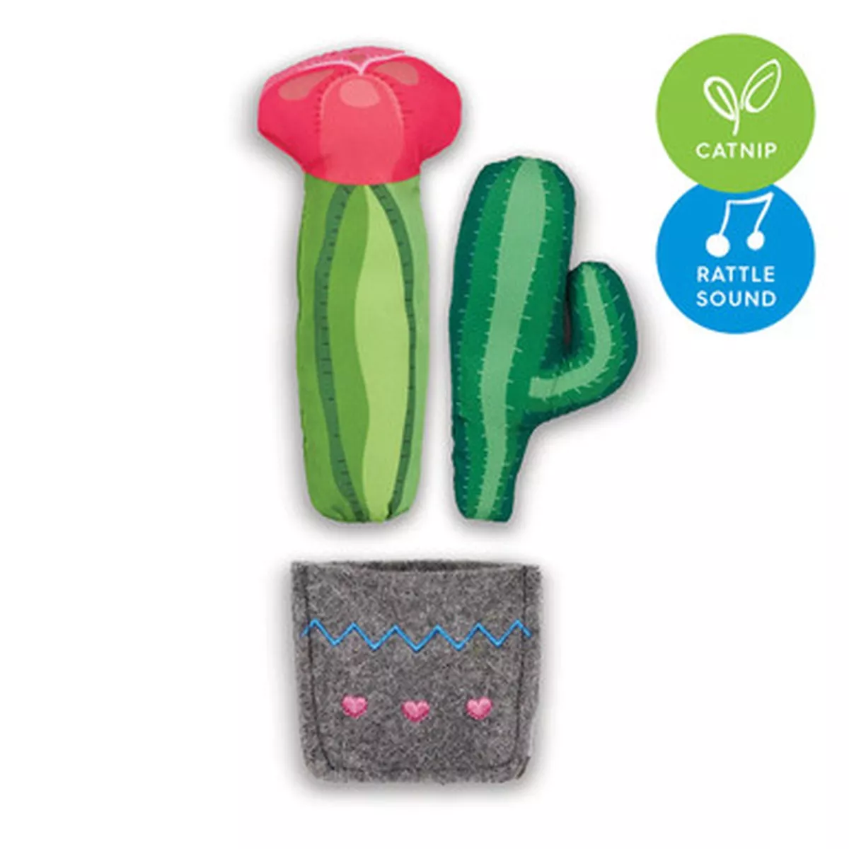 Cactus Garden Cat Toy with Catnip