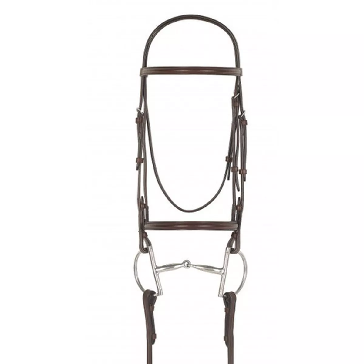 Camelot Plain Raised Snaffle Bridle, Black