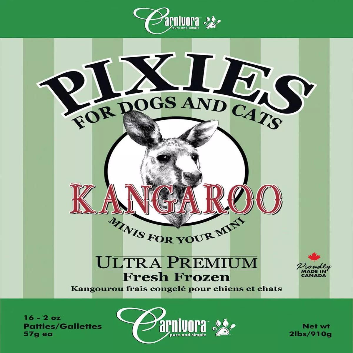 Carnivora Pixie Kangaroo Diet Frozen Cat & Dog Food