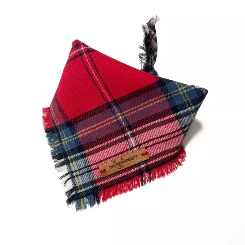 Cherry Varsity Plaid Bandana