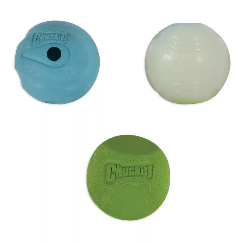 Chuckit! Fetch Ball Medley, Assorted, Small, 3 pk Assorted