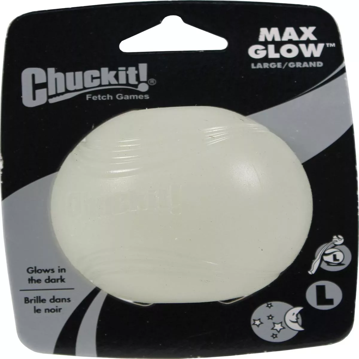 Chuckit! Max Glow Ball – WHITE | LG
