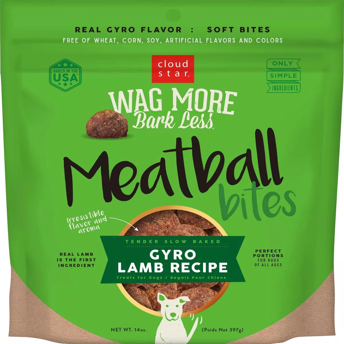 Cloud Star Wag More Bark Less Meatballs Lamb 14oz