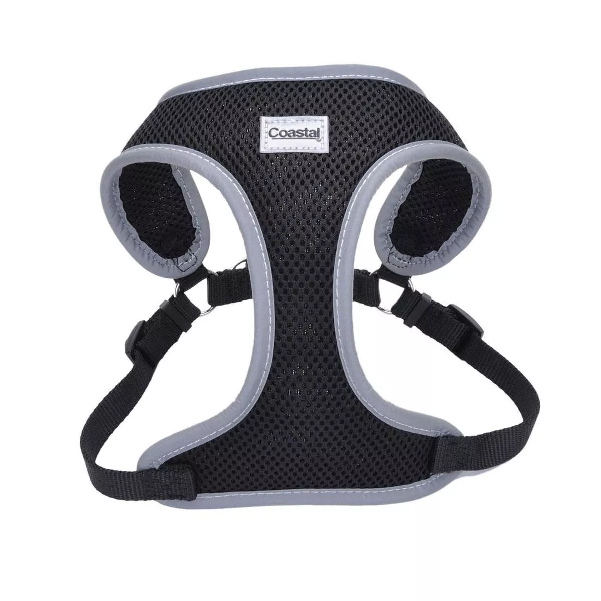 Coastal Comfort Soft Reflective Wrap Adjustable Dog Harness, Black