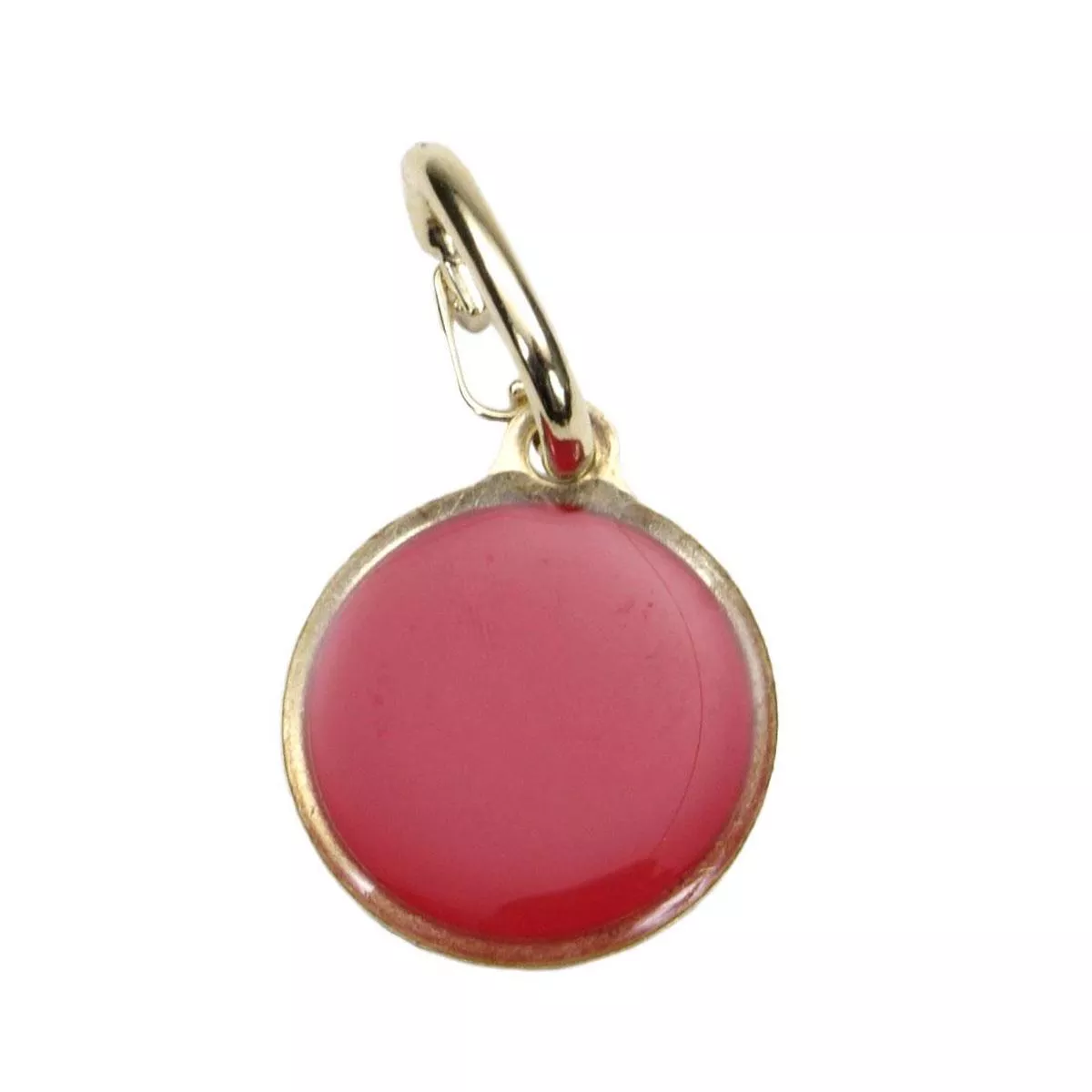 Coastal Round Reflective Dog ID Tag, Red