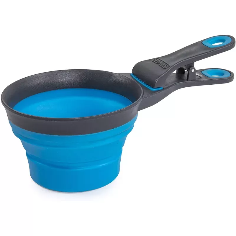 Collapsible Pet Food Scoop Gray 1/2 cup