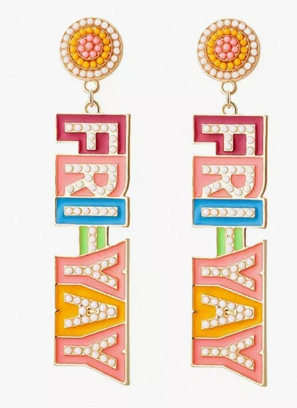 Colored friyay earrings