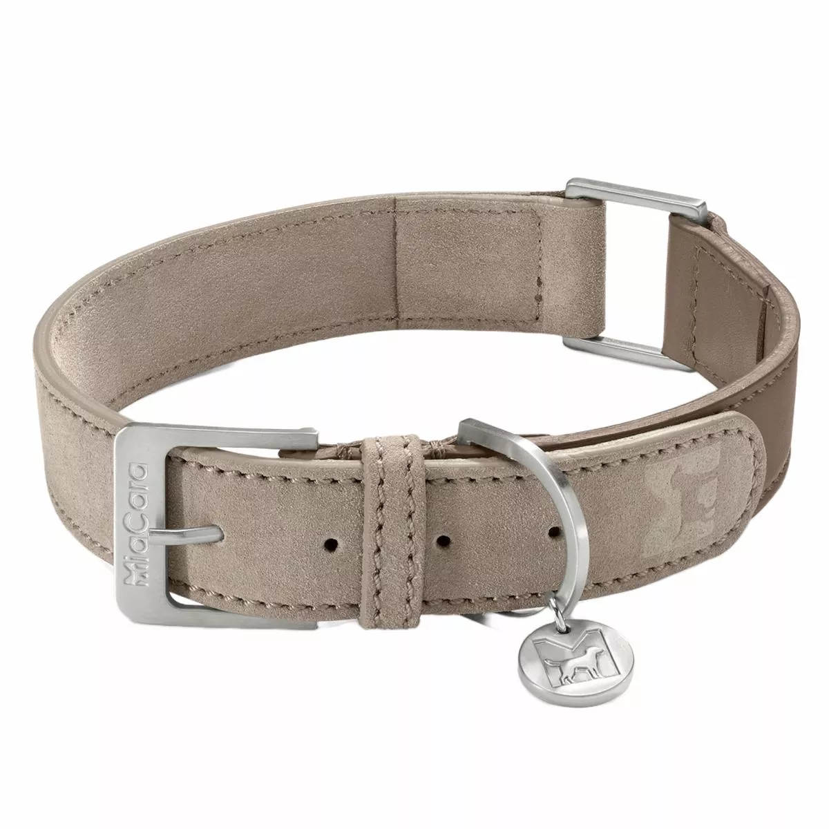 Como Leather Dog Collar – Beige Brown