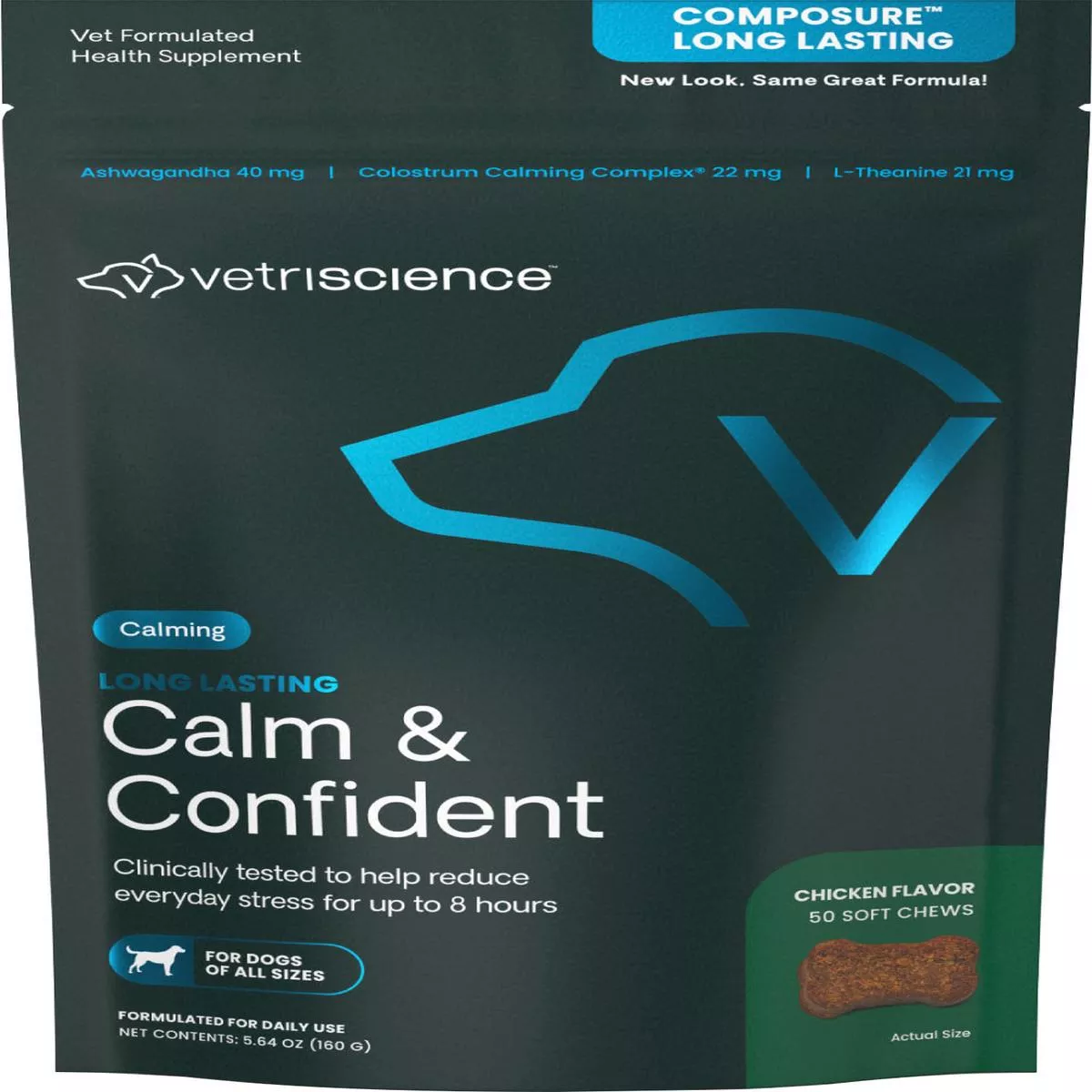 Composure Long Lasting Calming Support Dog Chews – CHICKEN | 50 CT