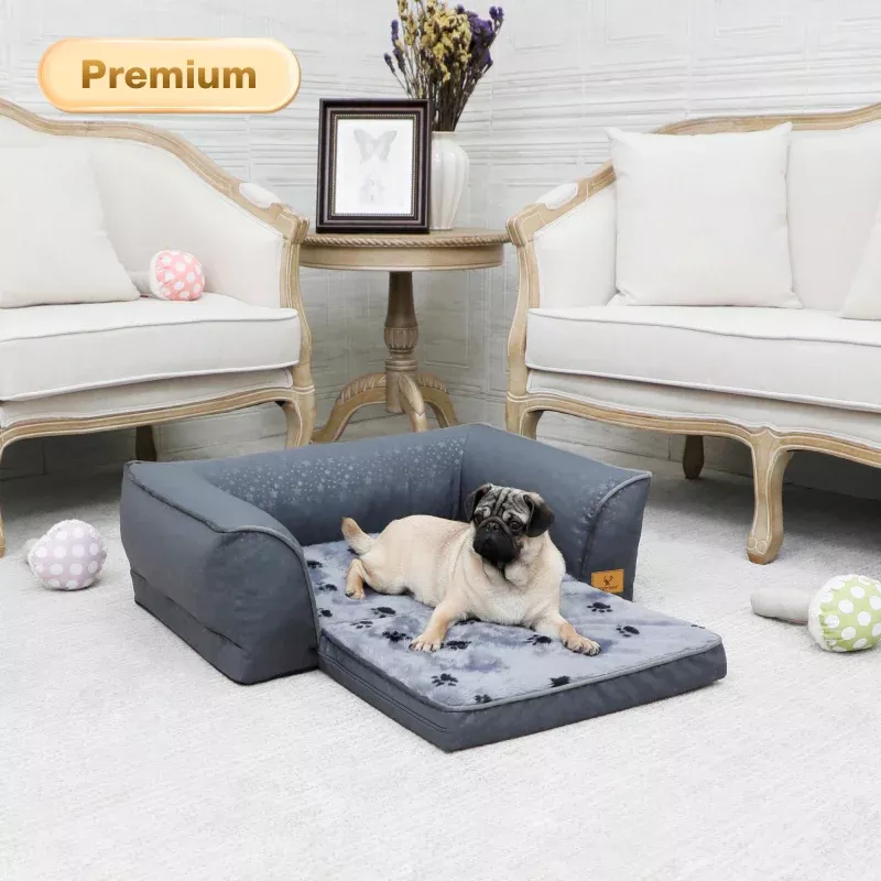 CT017 Orthopedic Fold Out Pet Sofa Grey