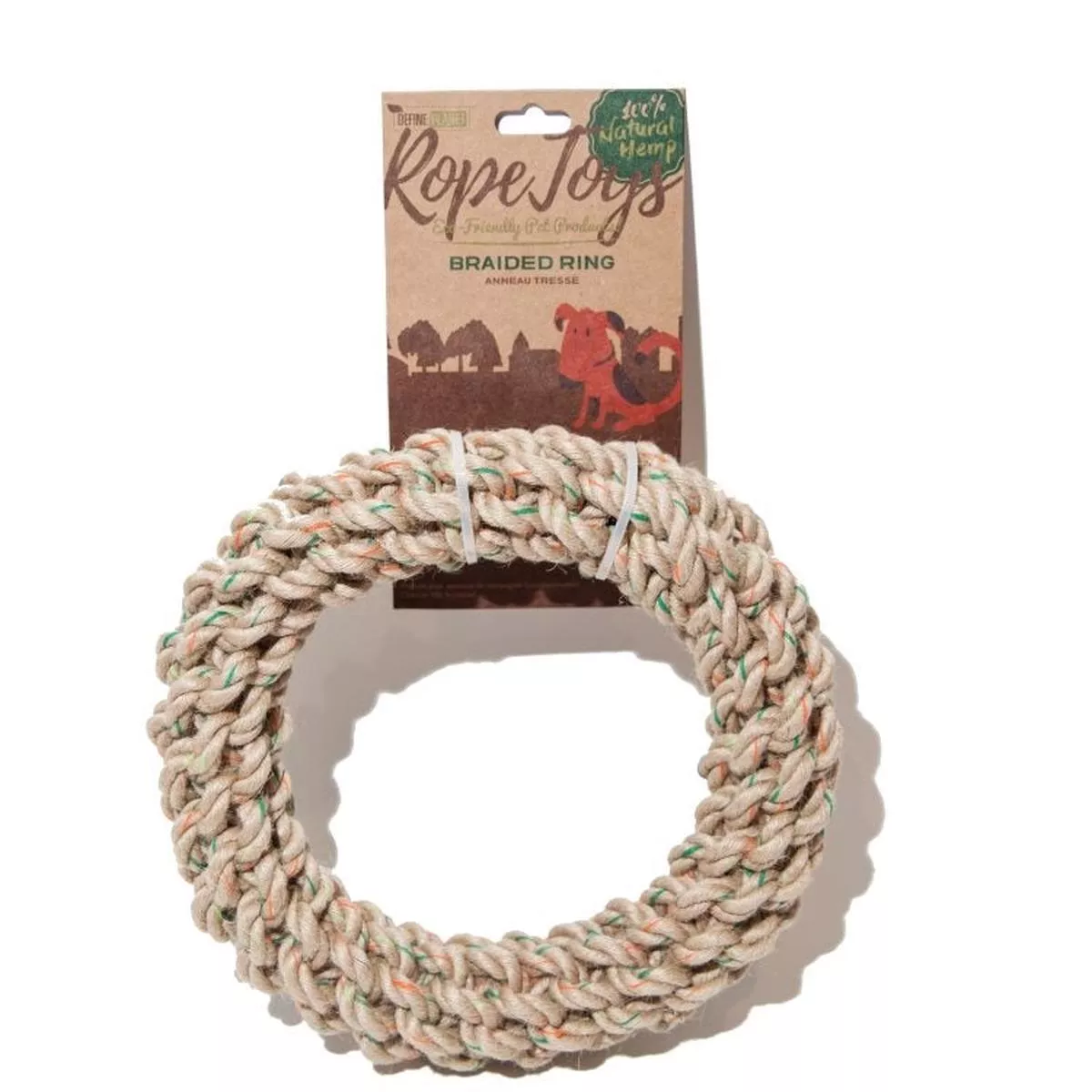Define Planet H Braided Ring Rope Dog Toy
