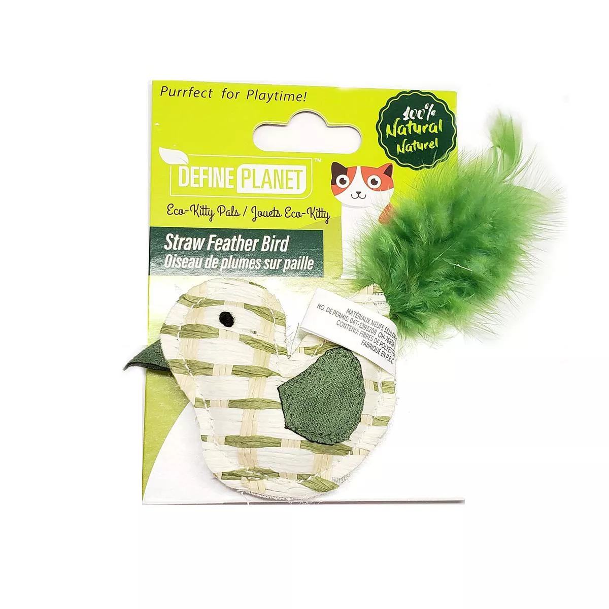 Define Planet Straw Feather Bird Cat Toy