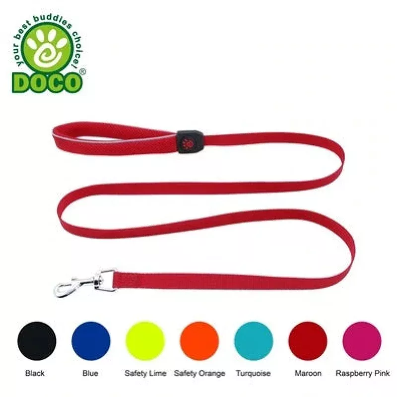 DOCO Stitched Mesh Handle Leash Black