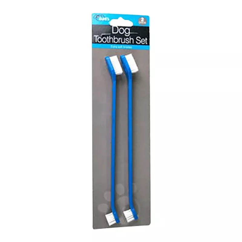 Dog Toothbrush Set, 2 pk Blue